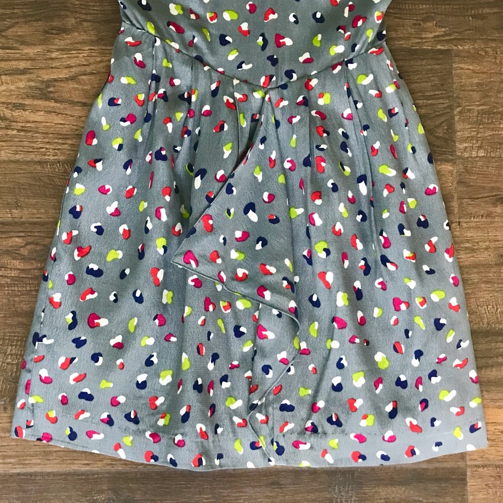 Strapless Grey MultiColor Mini Dress - Picture 4 of 11